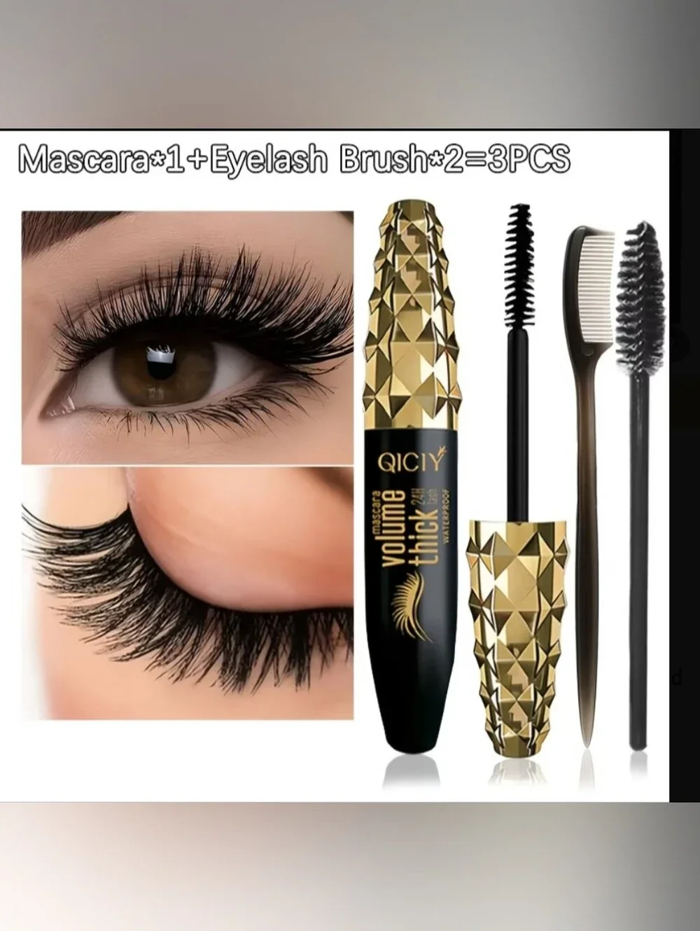 Black Volumizing Mascara with Lash Comb. (#2)